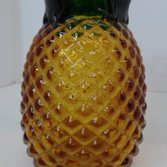 Unbranded Well Made Glass Pineapple 8 In. Tall X 4.5 In. Wide Vase, Hand Blown - Picture 3 of 12